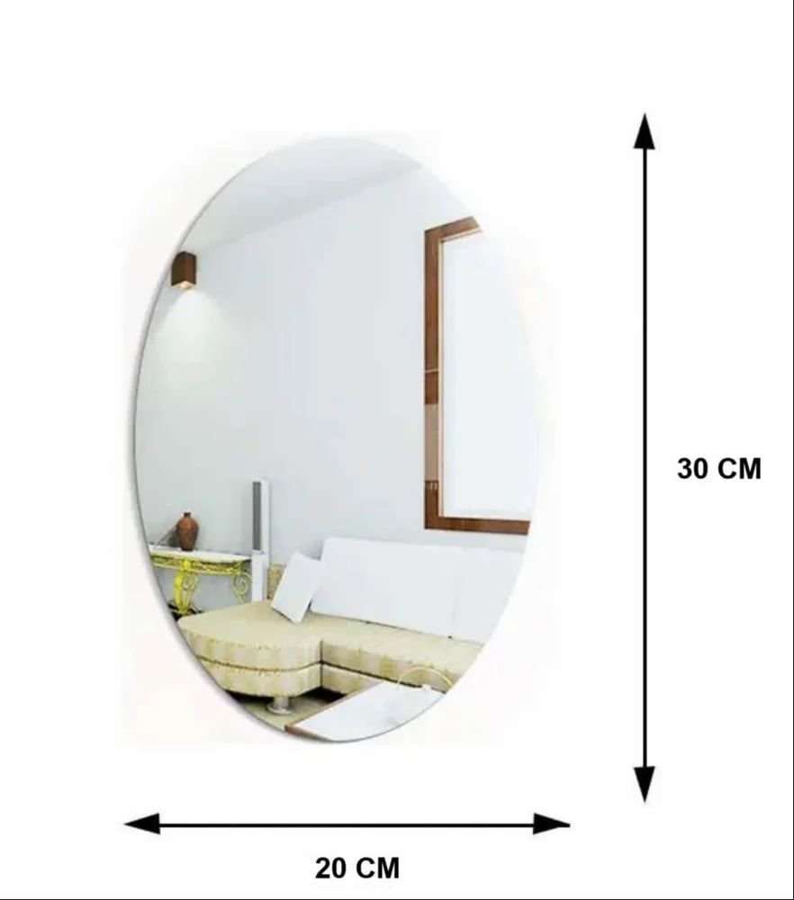 ✨ Oval Shape Adhesive Mirror Sticker – Elevate Your Space Instantly!