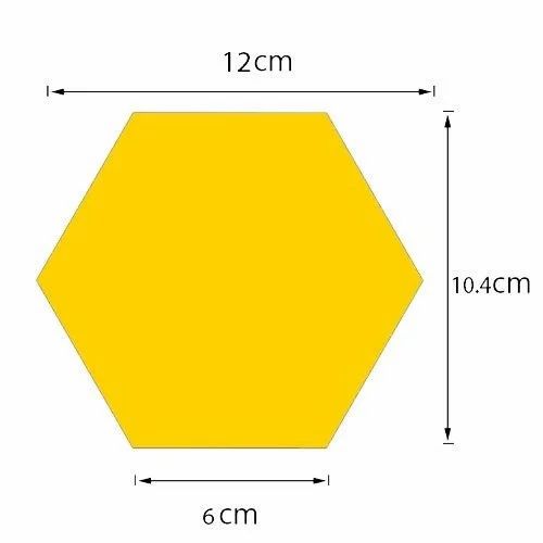 Hexagon Mirror Wall Stickers Piece of 10