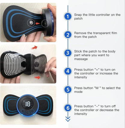 🦋 Butterfly Mini EMS Body Massager – Portable & Effective Muscle Relief!