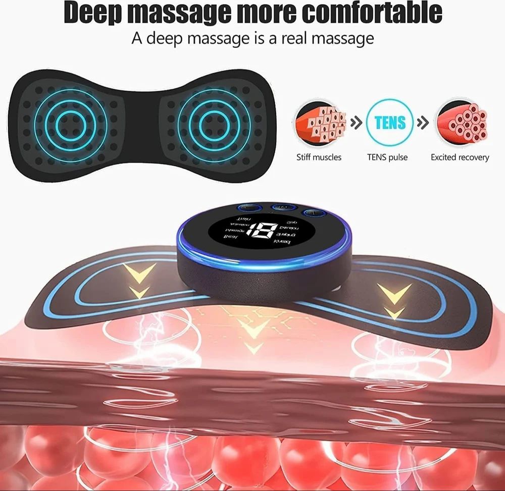 🦋 Butterfly Mini EMS Body Massager – Portable & Effective Muscle Relief!