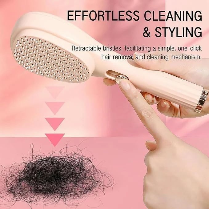 Self-Cleaning Anti-Static Massage Comb – Tangle-Free, Hassle-Free Brushing!